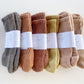 Various natural dyes on cotton socks